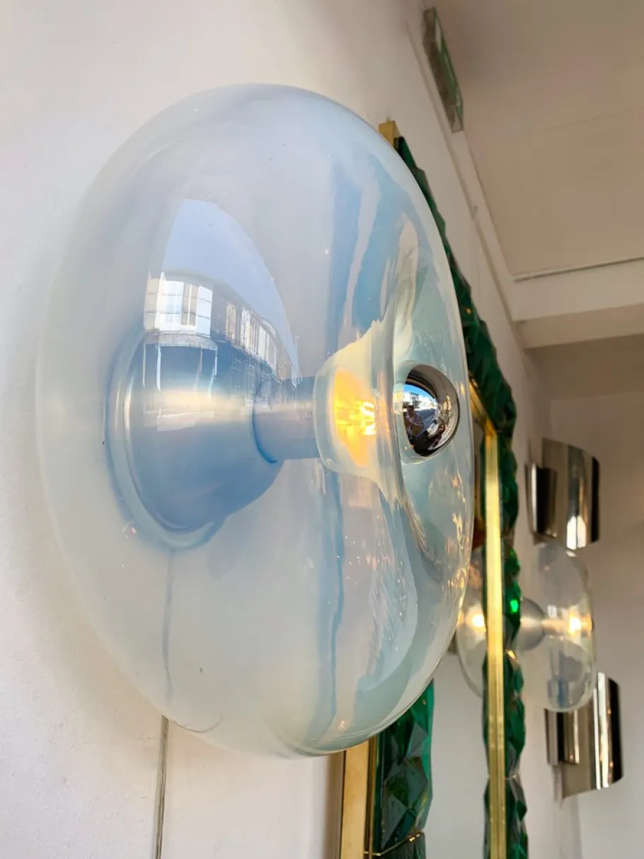 New Pamono Italian Panta Sconces in Murano Glass by Giusto Toso for Leucos, 1970s, Set of 2