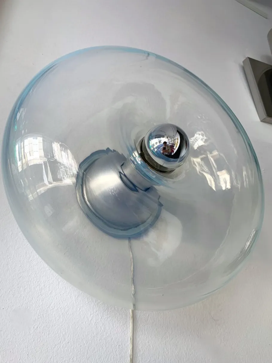 New Pamono Italian Panta Sconces in Murano Glass by Giusto Toso for Leucos, 1970s, Set of 2