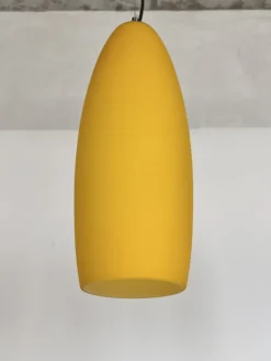 New Pamono Italian Pendant Lamp Set in Murano Frosted Glass by De Majo Murano, 1970s, Set of 3