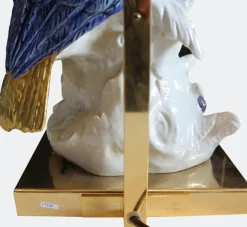 Discount Pamono Italian Porcelain Cockatoo Lamp with Shade from Artistiche Firence, 1970s