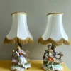 Online Pamono Italian Porcelain Dresden Style Romantic Figural Table Lamps by Capodimonte, 1930s, Set of 2