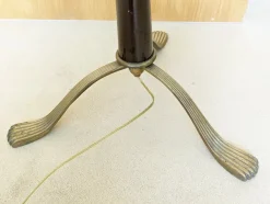 Best Pamono Italian Purple Wood and Brass Floor Lamp from Arredoluce, 1940s