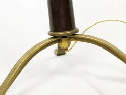 Best Pamono Italian Purple Wood and Brass Floor Lamp from Arredoluce, 1940s