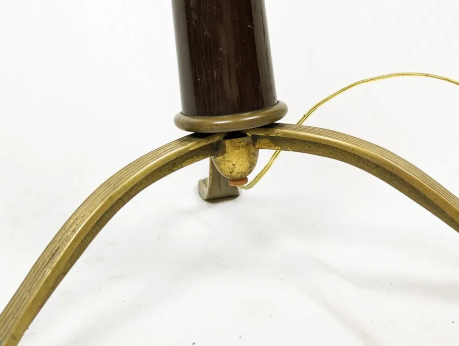 Best Pamono Italian Purple Wood and Brass Floor Lamp from Arredoluce, 1940s