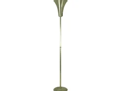 Best Pamono Italian Rationalist Nickel-Plated Metal and Aluminum Luminator Floor Lamp, 1940s