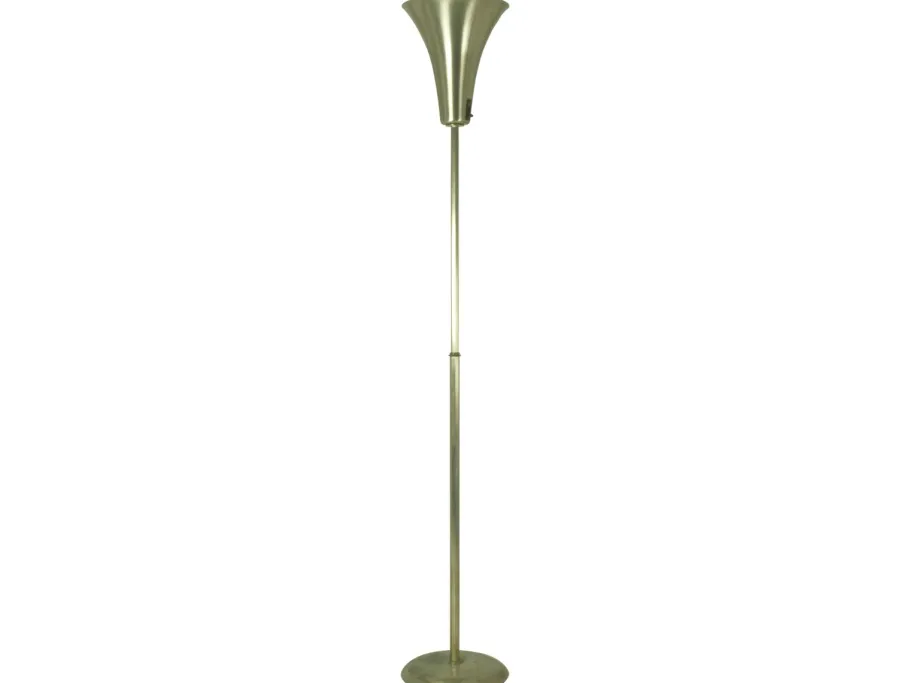 Best Pamono Italian Rationalist Nickel-Plated Metal and Aluminum Luminator Floor Lamp, 1940s