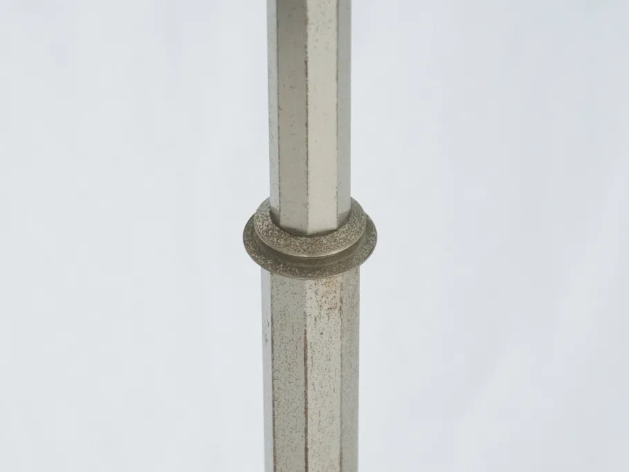 Best Pamono Italian Rationalist Nickel-Plated Metal and Aluminum Luminator Floor Lamp, 1940s