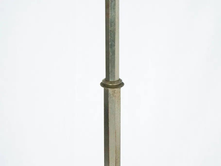 Best Pamono Italian Rationalist Nickel-Plated Metal and Aluminum Luminator Floor Lamp, 1940s