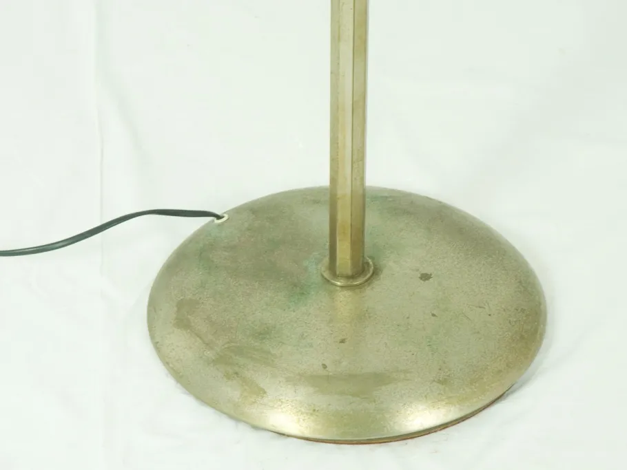 Best Pamono Italian Rationalist Nickel-Plated Metal and Aluminum Luminator Floor Lamp, 1940s