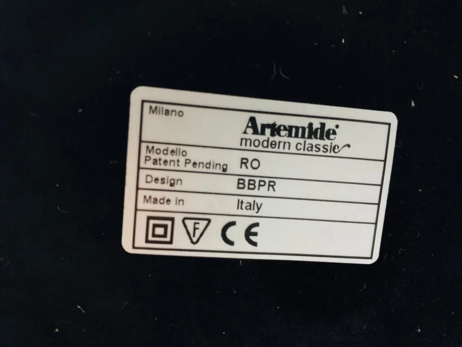 Pamono Italian Ro Table Lamp by BBPR for Artemide, 1963