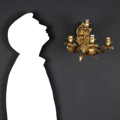 Best Pamono Italian Rococo Bronze Wall Lights, Set of 2