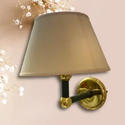 Clearance Pamono Italian Sconces in Brass and Olive Green, 1980s, Set of 2