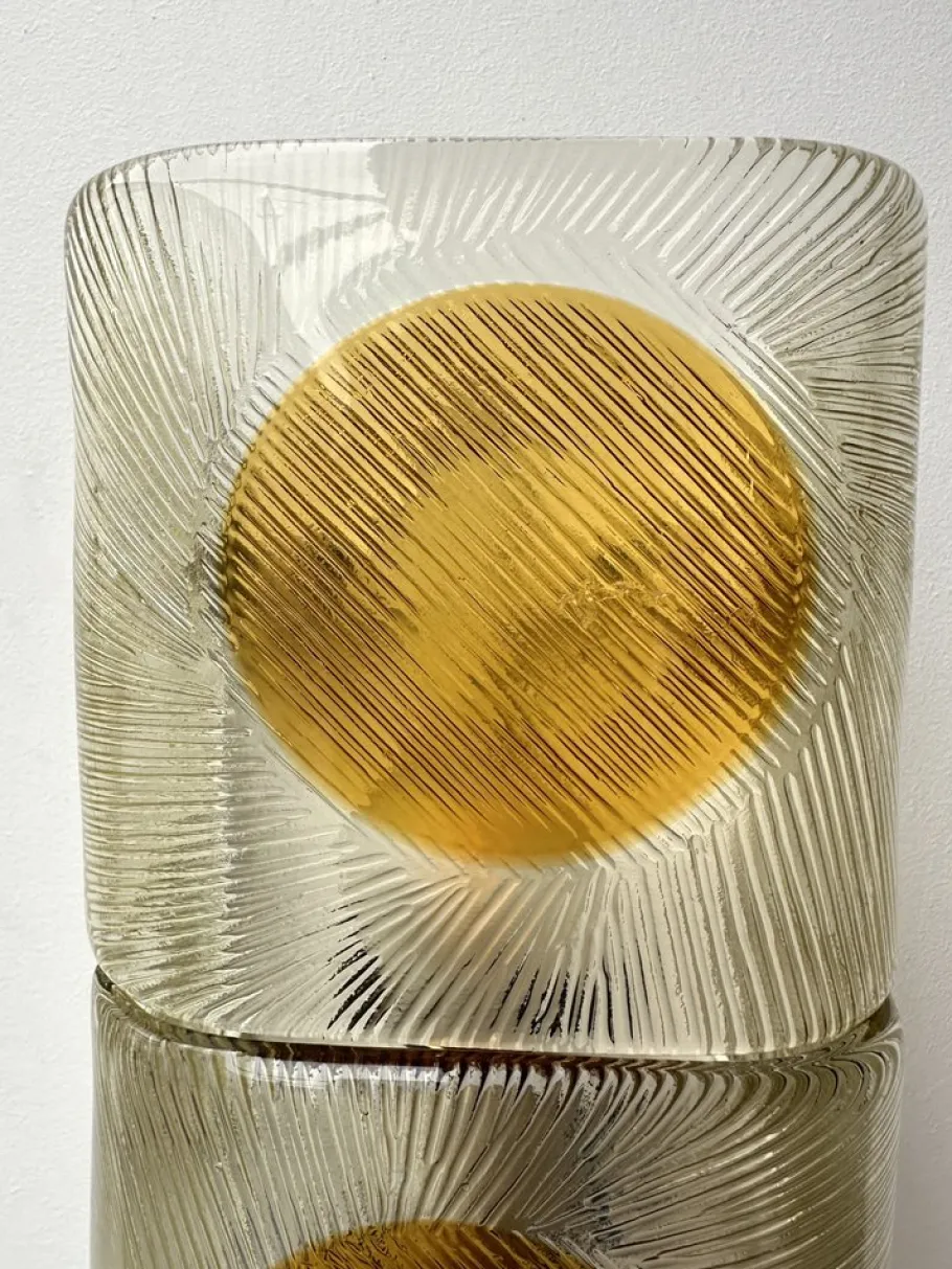 Discount Pamono Italian Sconces in Murano Glass from Mazzega, 1970s, Set of 2