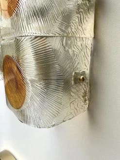 Discount Pamono Italian Sconces in Murano Glass from Mazzega, 1970s, Set of 2