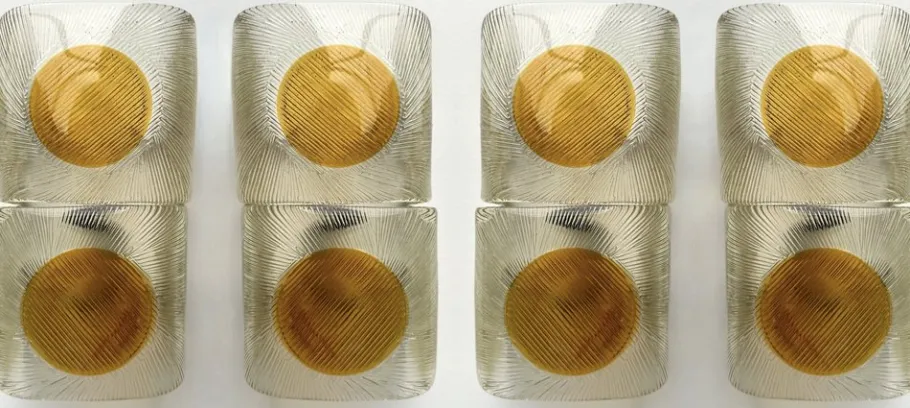 Discount Pamono Italian Sconces in Murano Glass from Mazzega, 1970s, Set of 2