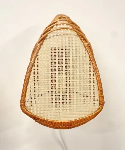 Online Pamono Italian Sculptural Wall Lamps in Rattan, 1960s-1970s, Set of 2