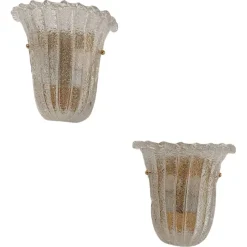 Hot Pamono Italian Shield Sconces in Murano Graniglia Glass, 1980s