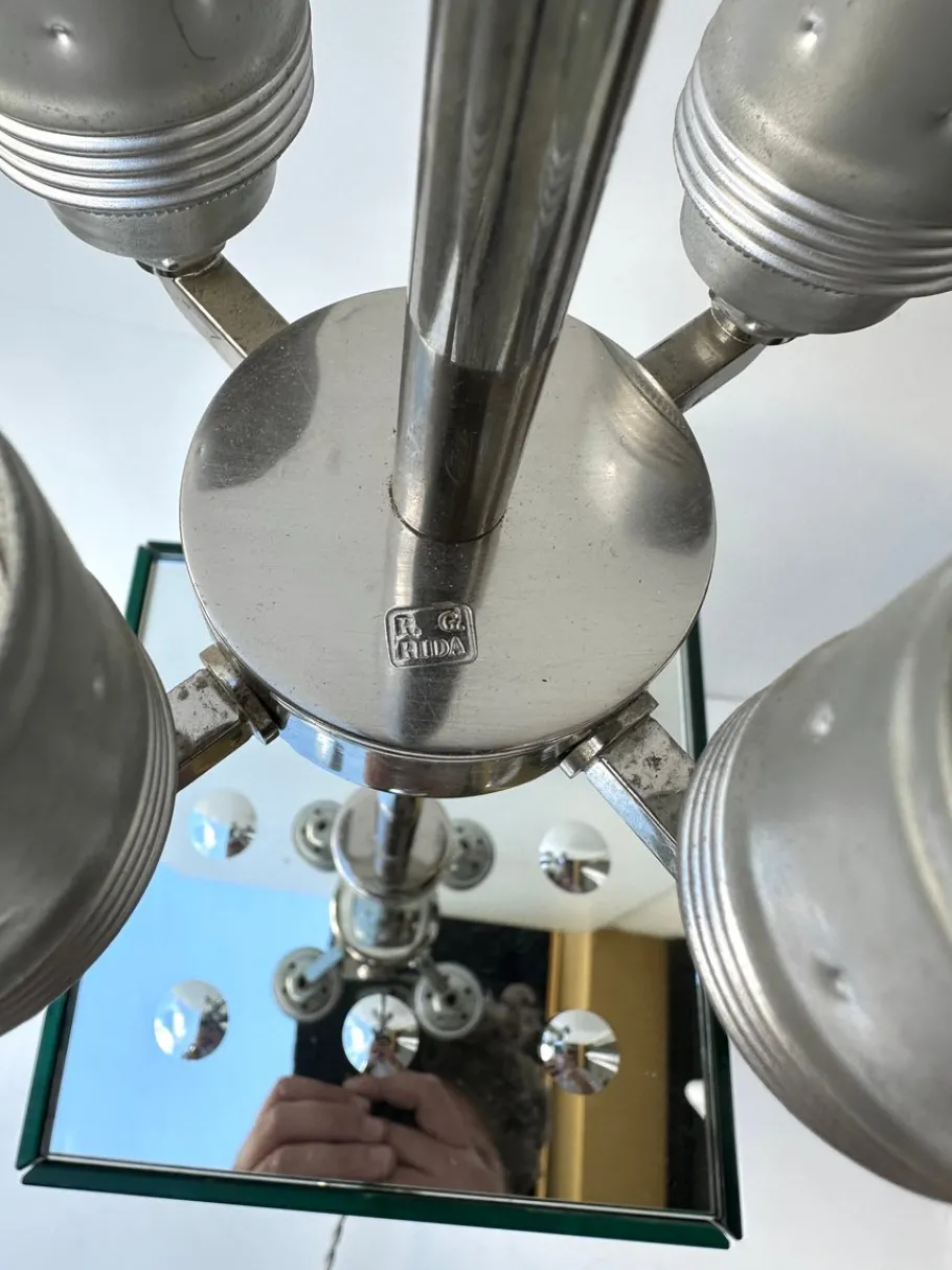 Best Pamono Italian Silver Optical Murano Glass Lamps by Roberto Giulio Rida, 2010s, Set of 2