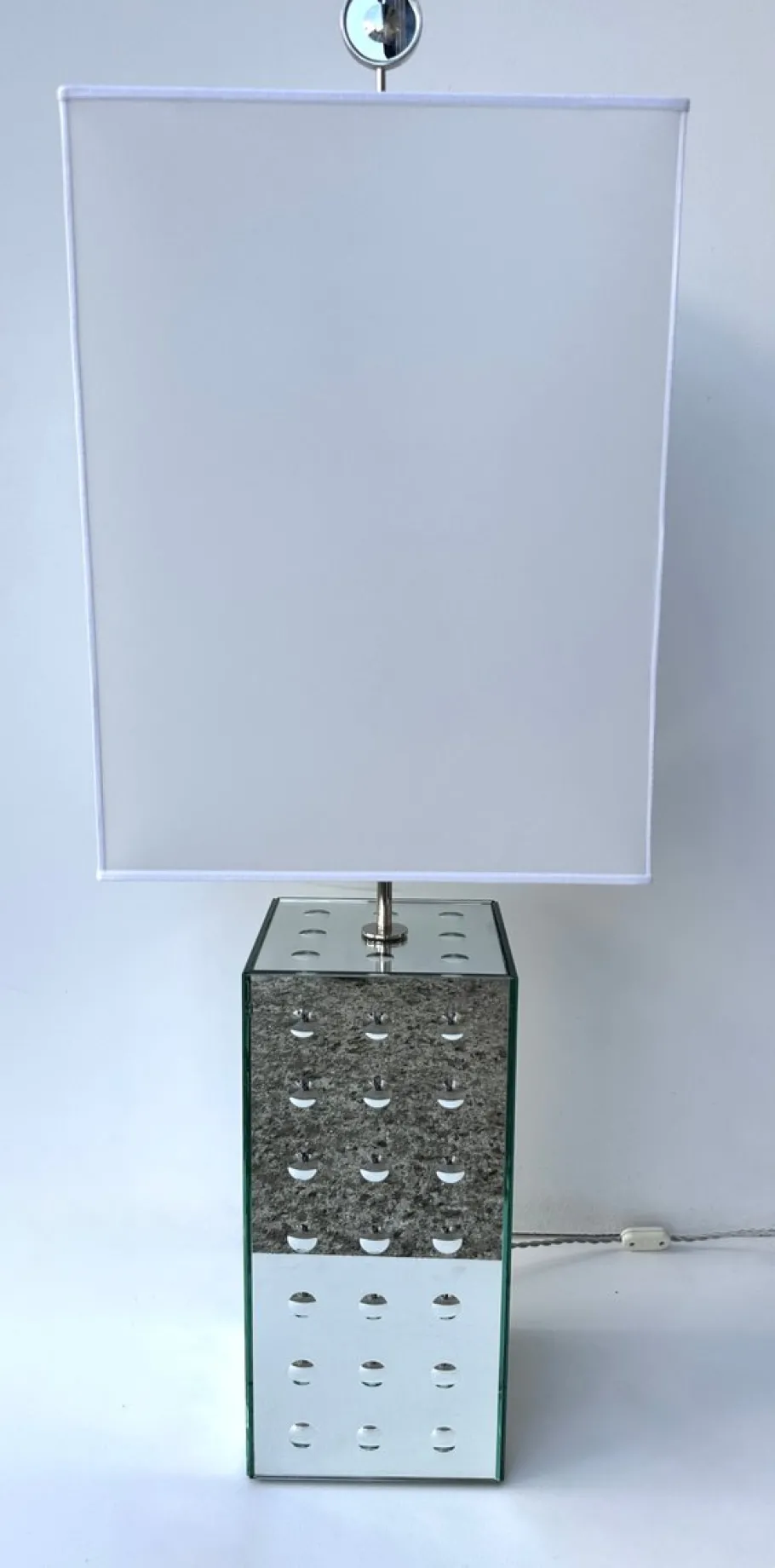 Best Pamono Italian Silver Optical Murano Glass Lamps by Roberto Giulio Rida, 2010s, Set of 2