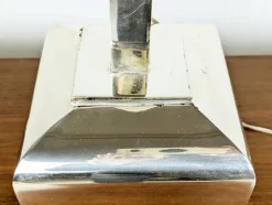 Pamono Italian Silver Plated Metal Lamp by Nella Longari, 1970s