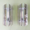 Best Pamono Italian Smoked & Clear Glass Sconces in Style of Veca, 1970s, Set of 2
