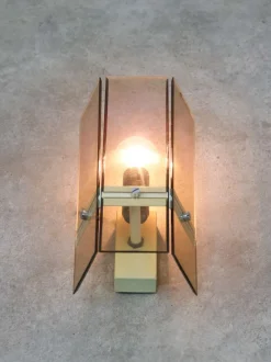 Sale Pamono Italian Smoked Acrylic Glass Sconce from Guzzini, 1970s