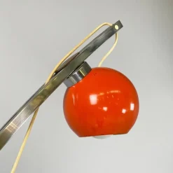 Discount Pamono Italian Space Age Adjustable Floor Lamp in Metal and Orange Metal, 1970s