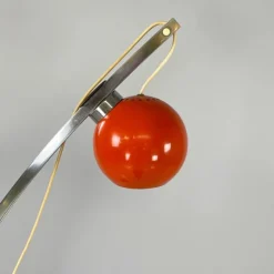Discount Pamono Italian Space Age Adjustable Floor Lamp in Metal and Orange Metal, 1970s