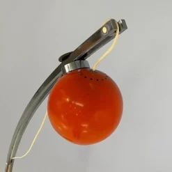 Discount Pamono Italian Space Age Adjustable Floor Lamp in Metal and Orange Metal, 1970s