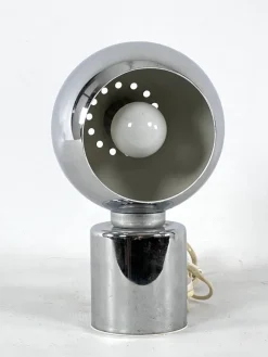 New Pamono Italian Space Age Chrome Table Lamp by Reggiani, 1970s