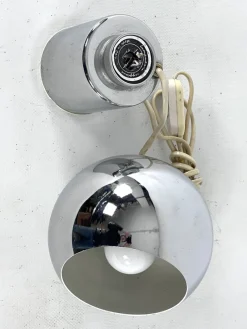 New Pamono Italian Space Age Chrome Table Lamp by Reggiani, 1970s