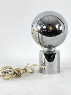 New Pamono Italian Space Age Chrome Table Lamp by Reggiani, 1970s