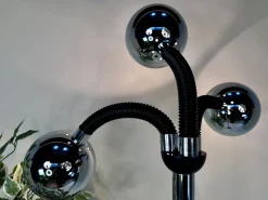 Online Pamono Italian Space Age Chromed 3-Light Floor Lamp with Adjustable Arms, 1960s