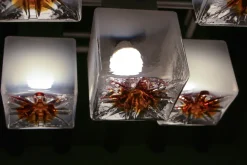 Discount Pamono Italian Space Age Cubic Chandelier by Gaetano Sciolari for Mazzega, 1970s