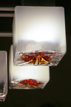 Discount Pamono Italian Space Age Cubic Chandelier by Gaetano Sciolari for Mazzega, 1970s