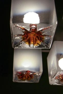 Discount Pamono Italian Space Age Cubic Chandelier by Gaetano Sciolari for Mazzega, 1970s