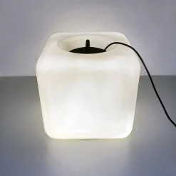 Sale Pamono Italian Space Age Cubic Opaline Glass Lamp by Giorgio De Ferrari for VeArt, 1970s