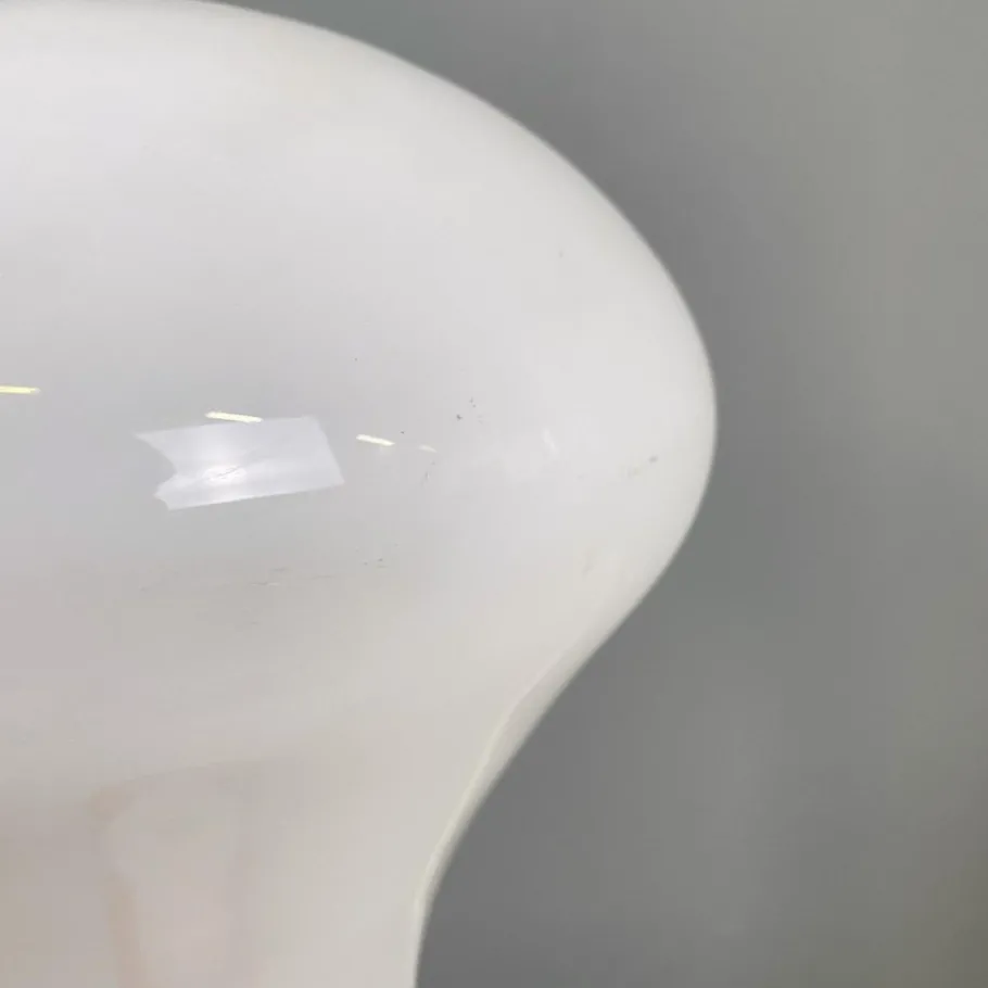 Clearance Pamono Italian Space Age Floor Lamp in Orange and White Metal with Opaline Glass, 1970s