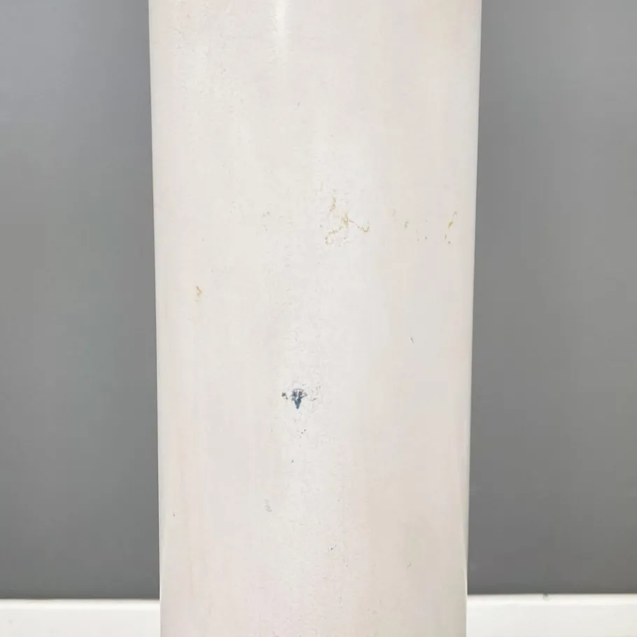 Clearance Pamono Italian Space Age Floor Lamp in Orange and White Metal with Opaline Glass, 1970s