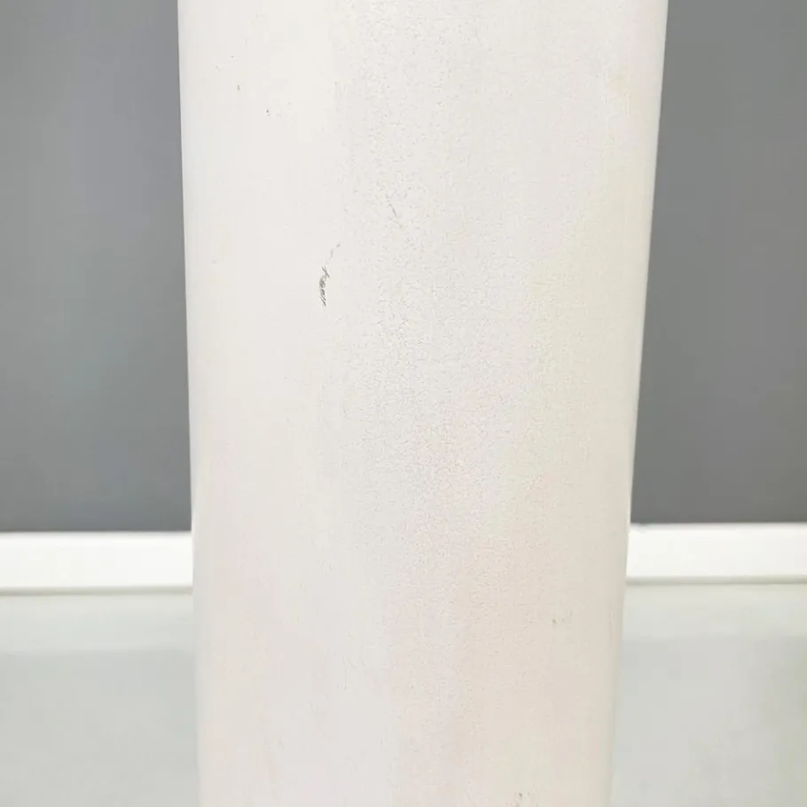 Clearance Pamono Italian Space Age Floor Lamp in Orange and White Metal with Opaline Glass, 1970s