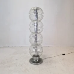 Best Pamono Italian Space Age Glass Floor Lamp, 1980s