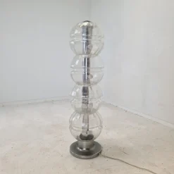 Best Pamono Italian Space Age Glass Floor Lamp, 1980s