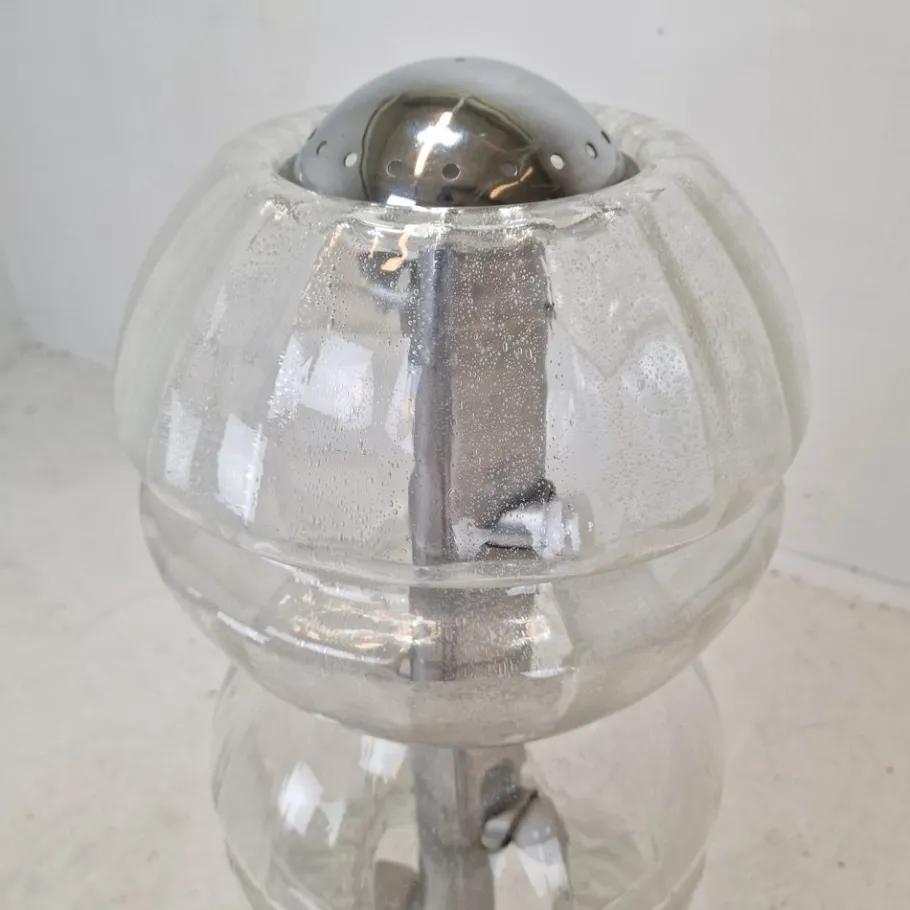 Best Pamono Italian Space Age Glass Floor Lamp, 1980s