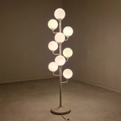 Clearance Pamono Italian Space Age Glass Floor Lamp from Kaiser Idell / Kaiser Leuchten, 1980s