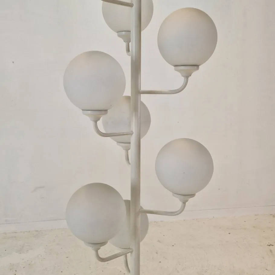 Clearance Pamono Italian Space Age Glass Floor Lamp from Kaiser Idell / Kaiser Leuchten, 1980s