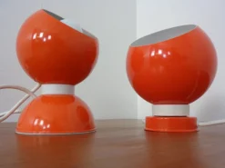 Best Pamono Italian Space Age Metal Internal Magnet Table Lamps by Reggiani, 1960s, Set of 2