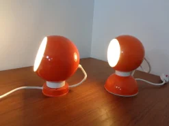 Best Pamono Italian Space Age Metal Internal Magnet Table Lamps by Reggiani, 1960s, Set of 2