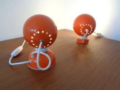 Best Pamono Italian Space Age Metal Internal Magnet Table Lamps by Reggiani, 1960s, Set of 2
