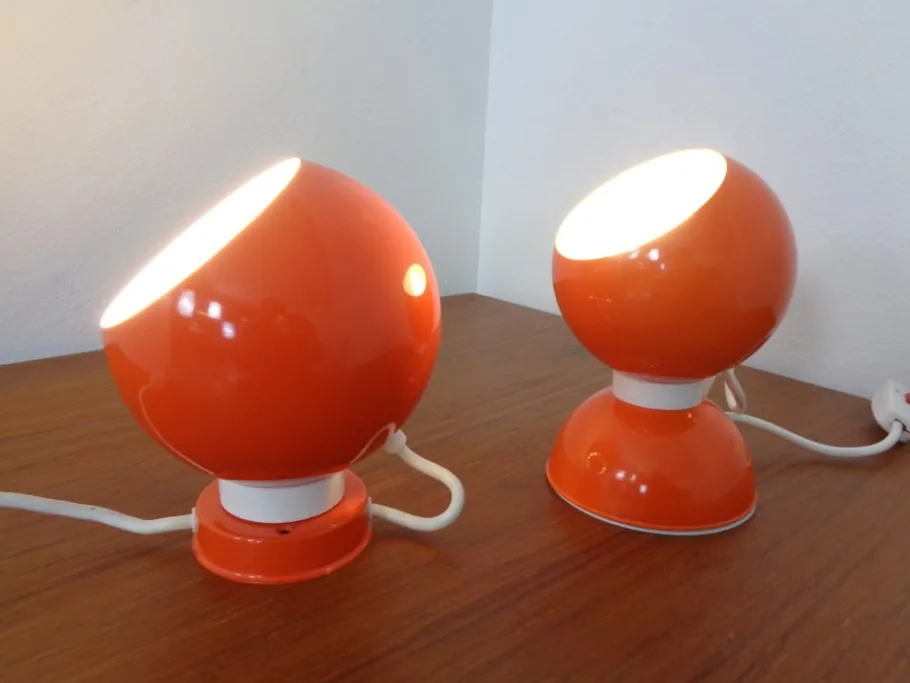 Best Pamono Italian Space Age Metal Internal Magnet Table Lamps by Reggiani, 1960s, Set of 2