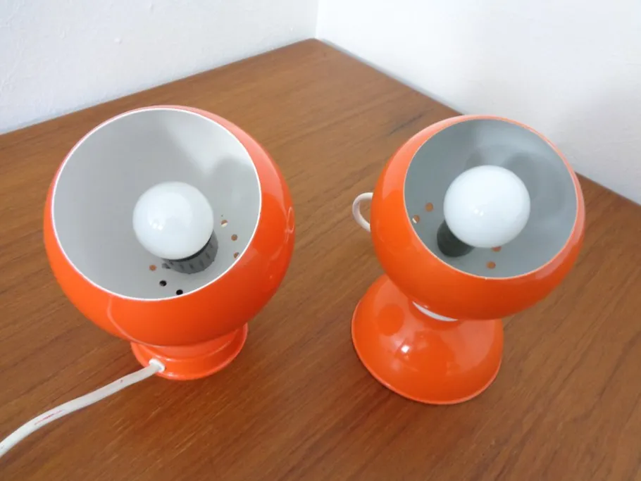 Best Pamono Italian Space Age Metal Internal Magnet Table Lamps by Reggiani, 1960s, Set of 2
